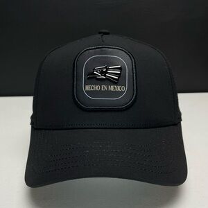 Hecho en Mexico Eagle Logo Baseball Cap – Black Laser Cut Snapback